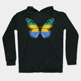 Gabonese Flag  Butterfly - Gift for Gabonese From Gabon Hoodie